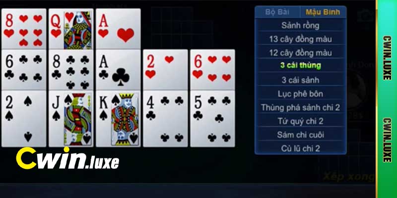 Mậu Binh - Giới Thiệu Và Hướng Dẫn Nhập Môn Game HOT 2025 3 Hướng dẫn nhập môn bài mậu binh Cwin